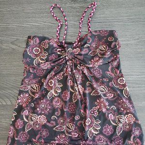 Ladies, Digital@1, black/pink, paisley, flare top